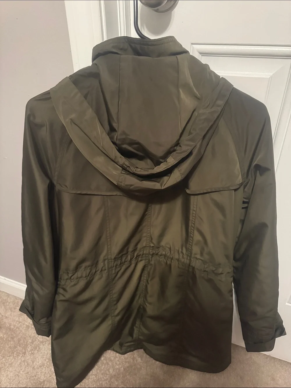 Michael Kors Dark Olive Hooded Field Jacket, size small
